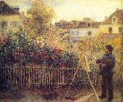 Pierre Auguste Renoir Monet painting in his Garten in Argenteuil Sweden oil painting artist